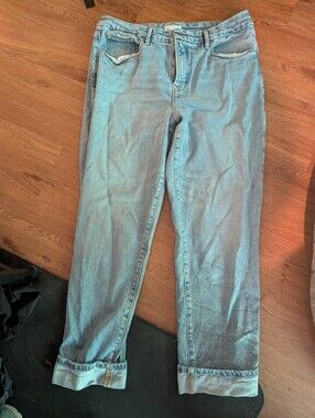 Good American Cropped Boyfriend Jeans